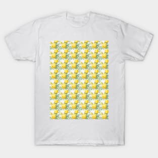 Yellow vintage rose print (small) T-Shirt